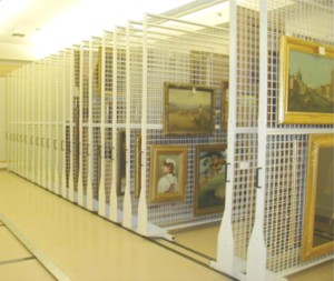 Aisle Saver for Art Storage