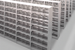 Aurora Shelving available in Stationary to Electric Mobile or high Density Shelving