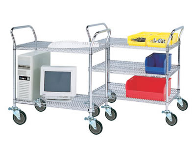 chrome plated mobile carts