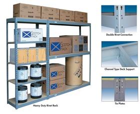 Industrial Heavy Duty Rivet Rack Shelving with 3 Shelves