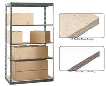 Heavy Duty Low Profile Boltless Shelving with 5 Shelves