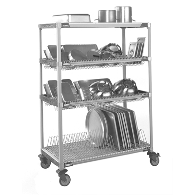 Metro Warehanding Shelving, Drying Rack, Sloped Basket, Cart