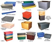 HEAVY-DUTY MOLDED PLASTIC NESTING BOX CONTAINERS