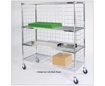 3- SIDED SHELF CARTS WITH MESH PANELS