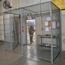 Receiving Cages are to enclose the entrance to your warehouse for truck drivers and the general public. This is for security to protect them and avoid theft