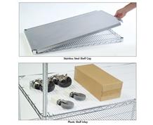 Square Post Wire Shelving Accessories - Inlays and Cap Units