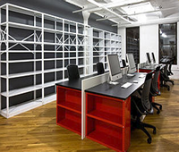 Amscor Soho Library Shelving Salt Lake City, UT, Color Steel Shelving, Storage Shelving, Library Metal Shelving, Library Wood Shelving