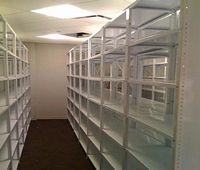 Amscor Soho Library Shelving Salt Lake City, UT, Color Steel Shelving, Storage Shelving, Library Metal Shelving, Library Wood Shelving