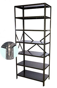 Automotive Storage Clip Shelving, Industrial Shelving, Clip Closed Shelving, Open Metal Shelving, Clip Racks