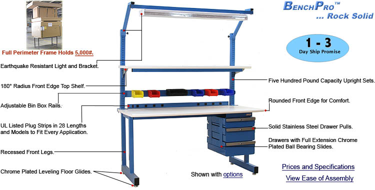 Dewey Series BenchPro Workbenches 