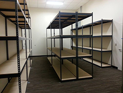 boltless shelving for church storage