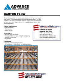 Advanced Carton Flow Pallet Rack Brochure