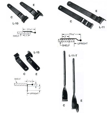 Cotterman Ladders Brackets, Fixtures, Mounting, Upright, Track
