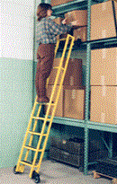 Cotterman Ladder Single Track-Steel Ladder, Yellow Steel