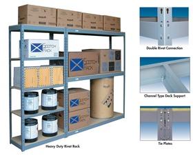 Heavy-Duty Rivet Bulk Rack with 3 Shelves