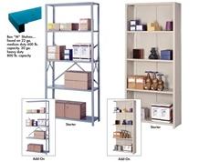 HEAVY DUTY 36" WIDE INDUSTRIAL BOLTLESS SHELVING 