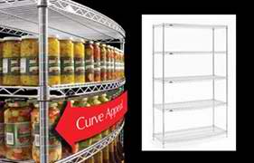 Metro Curved Front Edge Shelving