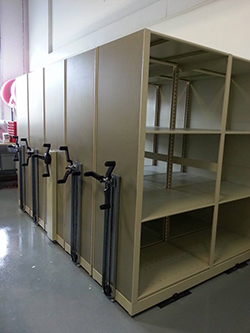 Mobile Shelving for Hard Drives