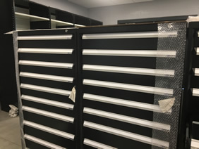 Modular Drawer Cabinets, Clip Shelving, and Bin Shelving for Automotive Dealer in Utah