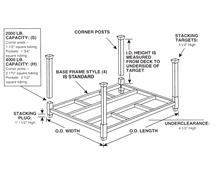 portable rack stacking corner posts