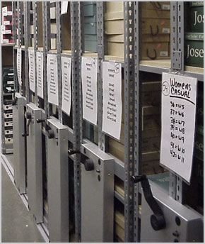 RiveTier Mobile Aisle Retail Box Storage System