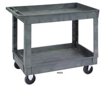 2-SHELF DEEP WELL PLASTIC UTILITY SERVICE CARTS