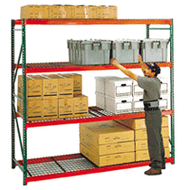 Bulk Storage Rack is shelving with a much higher weight compacity. Usually to store boxes and loose product.
